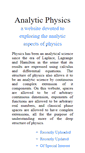 Mobile Screenshot of analyticphysics.com